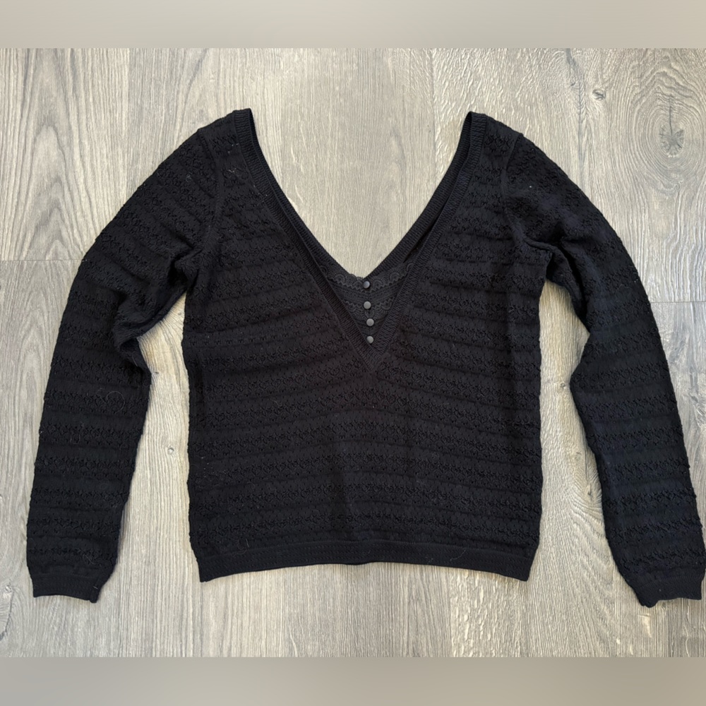 NWOT Sezane Gretha Jumper Pull Lace Open-Back XS